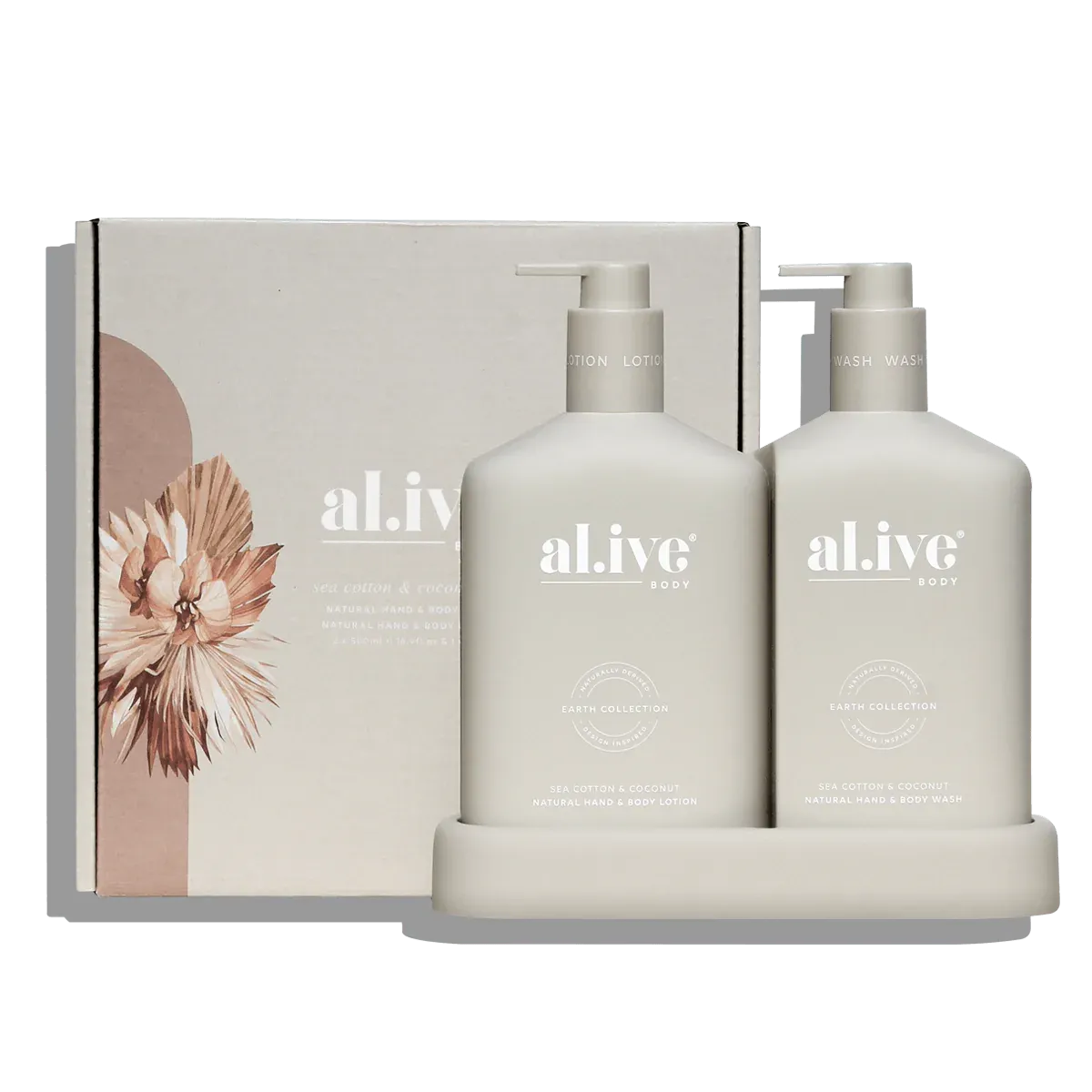Al.ive Wash & Lotion Duo   Tray | Sea Cotton & Coconut