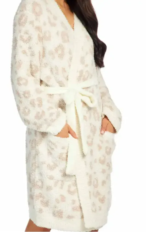 Leopard Chenille Robe
