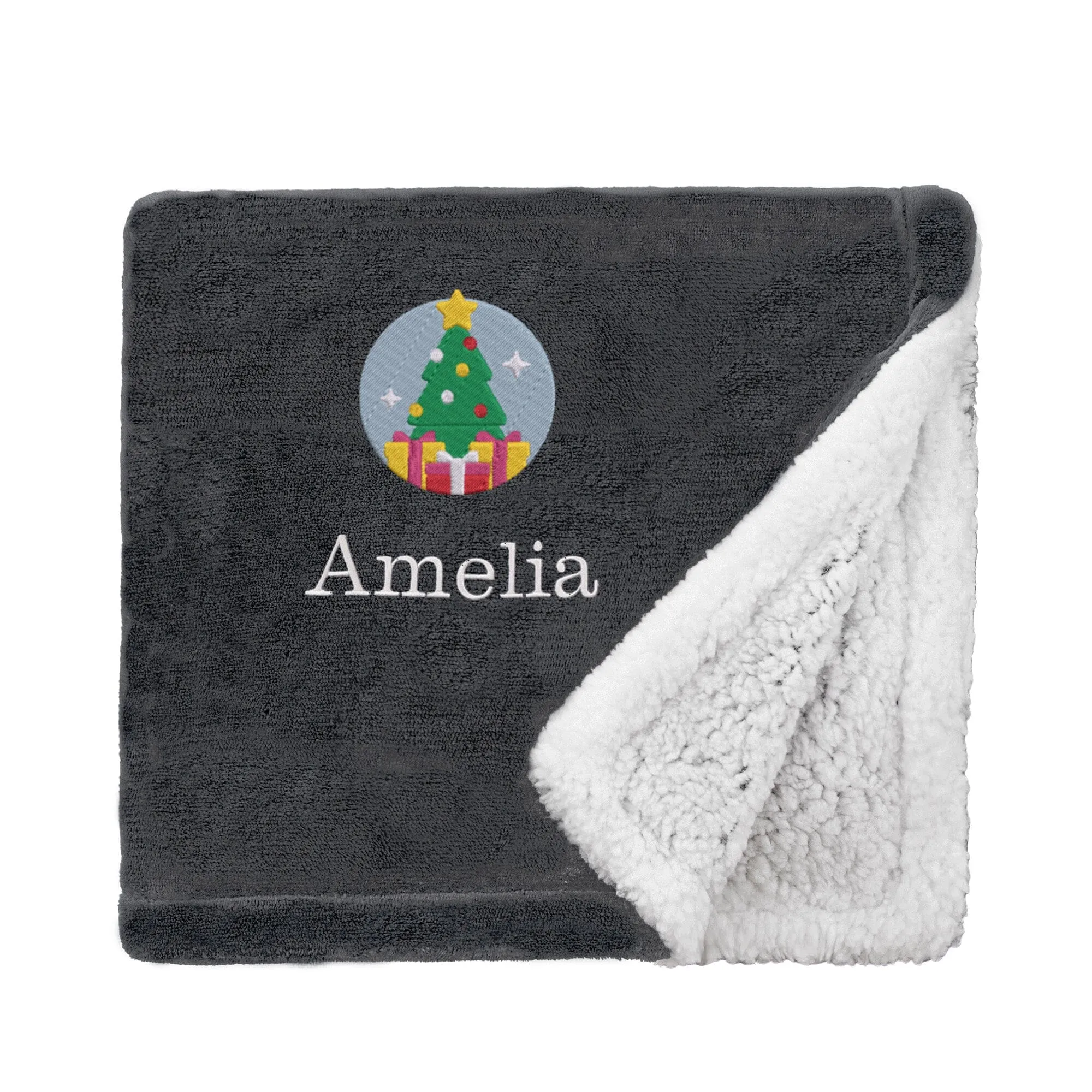 Personalised Christmas Tree Christmas Snuggle Blanket