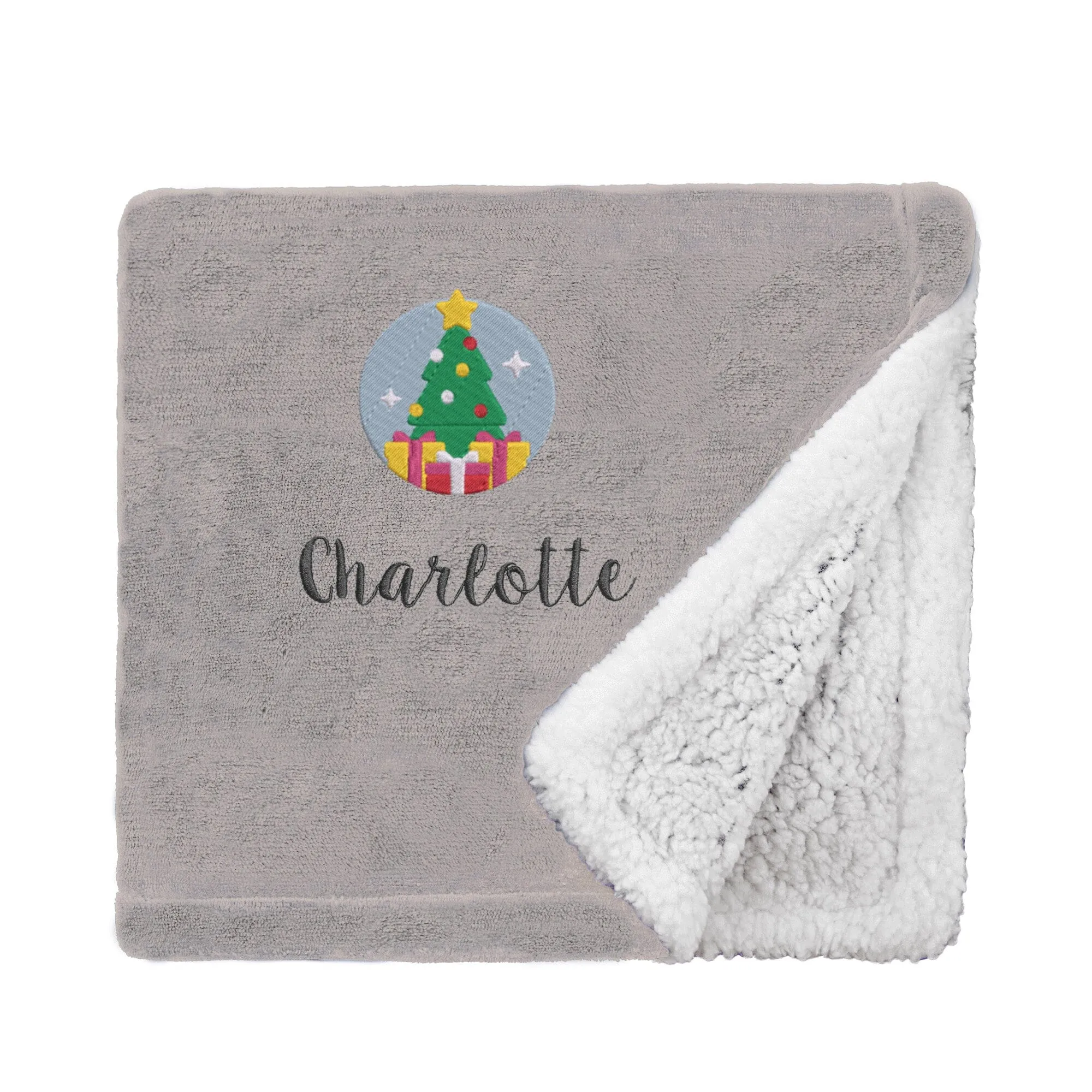 Personalised Christmas Tree Christmas Snuggle Blanket