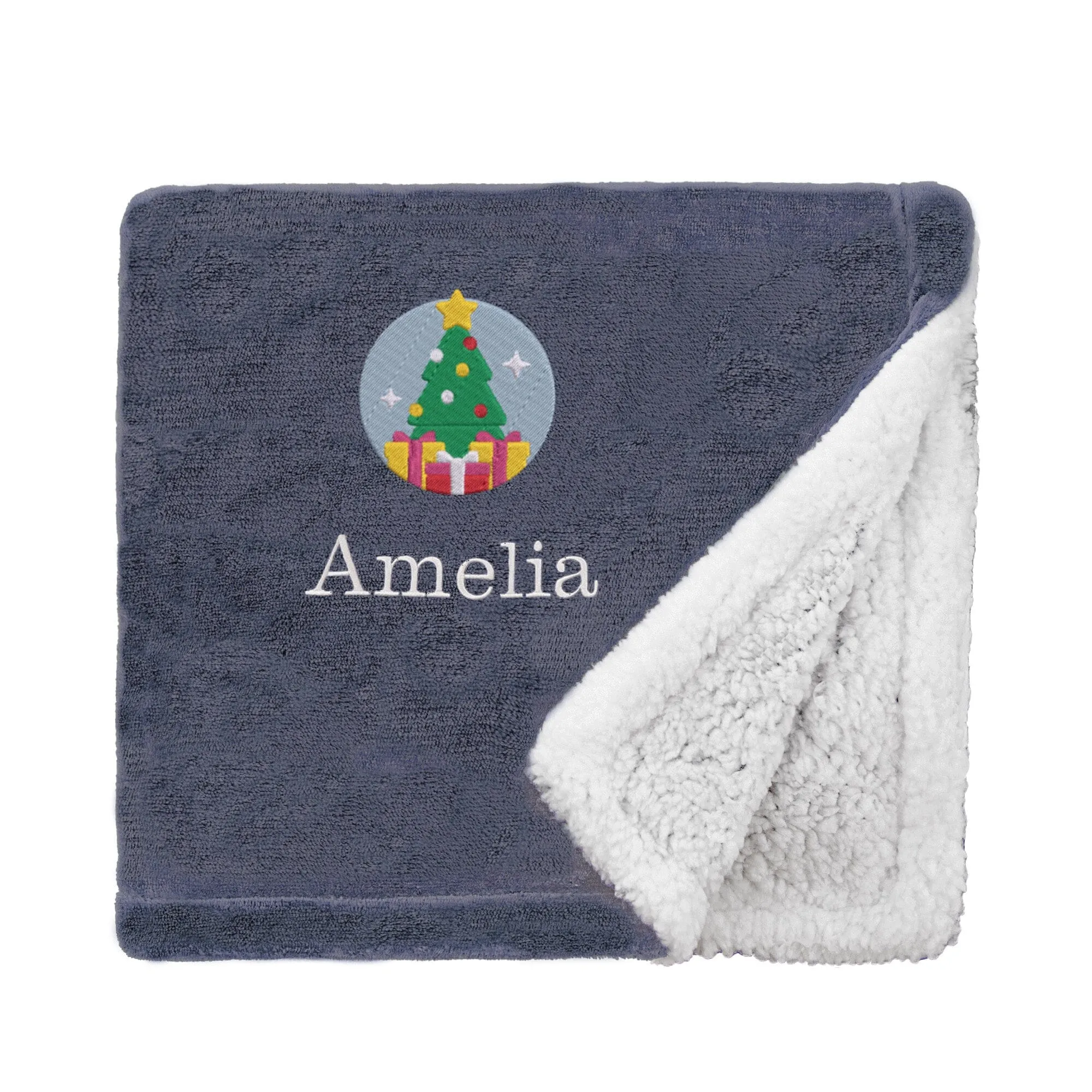 Personalised Christmas Tree Christmas Snuggle Blanket