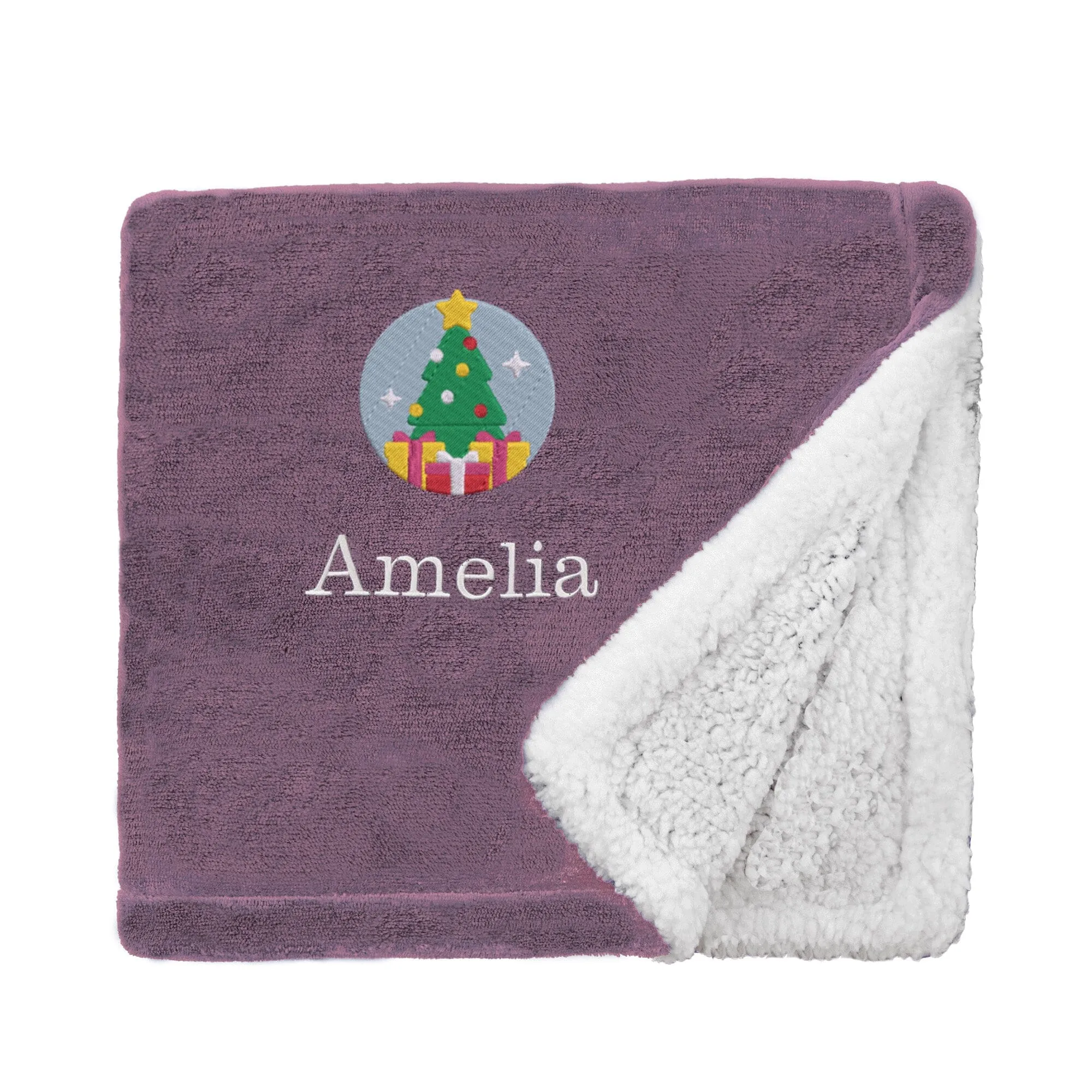 Personalised Christmas Tree Christmas Snuggle Blanket