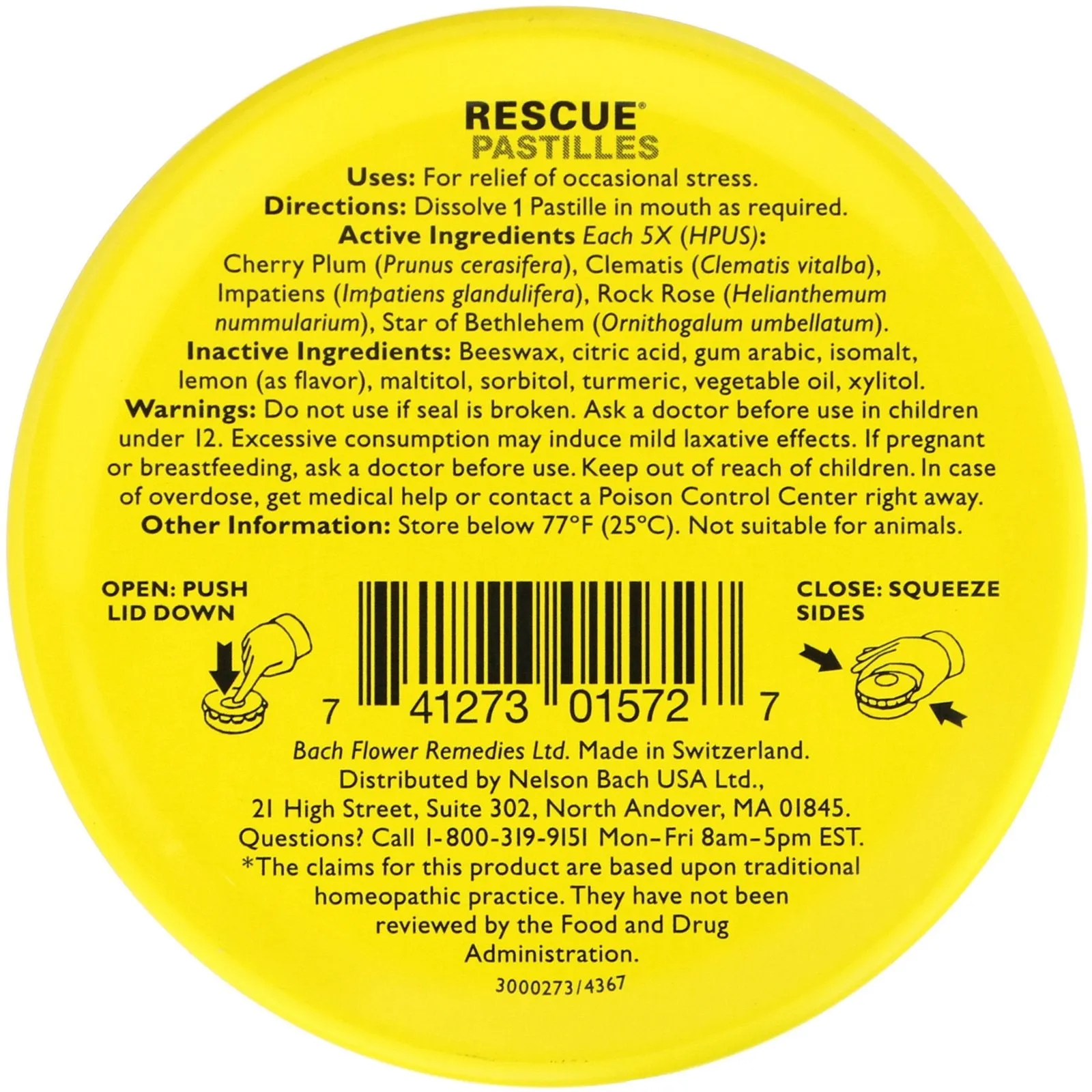 Rescue Pastilles Lemon
