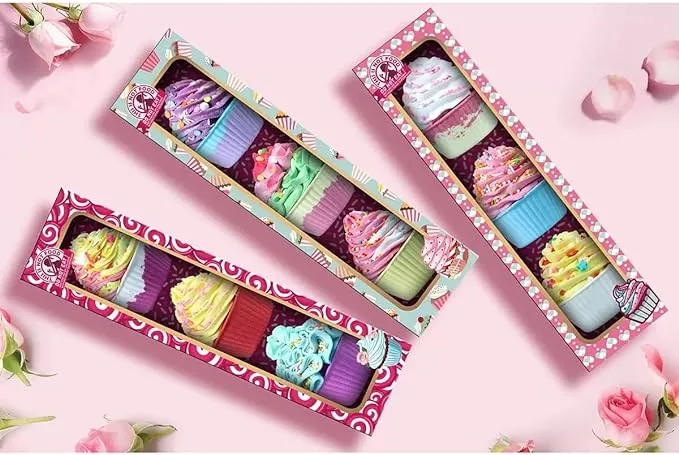 Winter in Venice Pamper Beautiful, Cupcake Bath Bombs, 3 Piece Set, 3 x 150g
