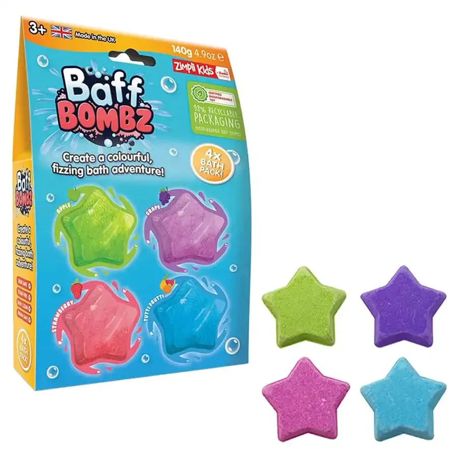 Zimpli Kids Baff Bombz Star - 4 Pack